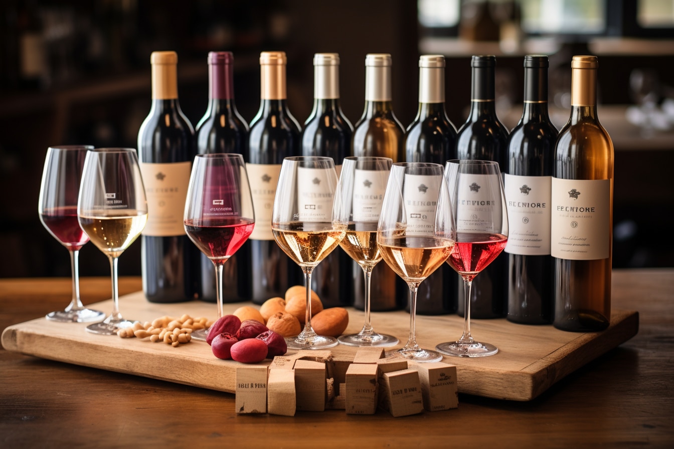 abonnement box de vin : coffrets de vins variés et élégants présentés