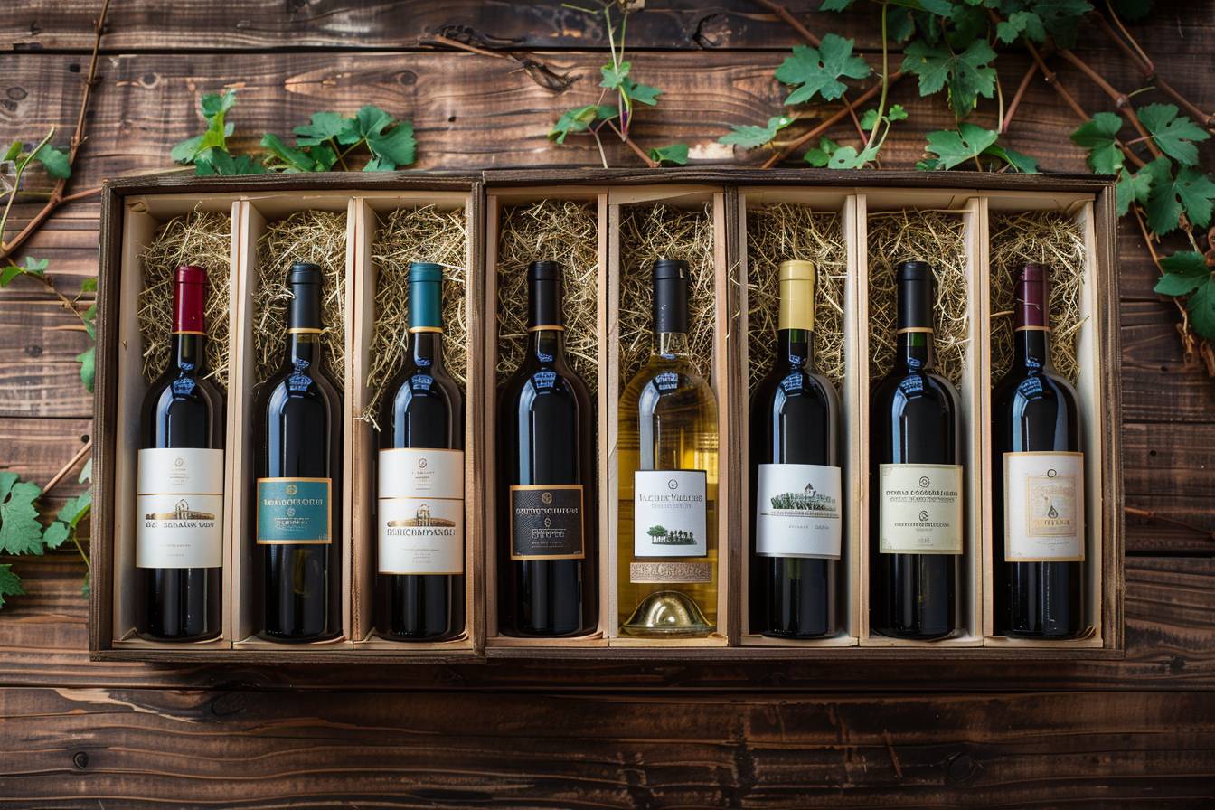 Wine Box : boîte élégante contenant une sélection variée de bouteilles de vin