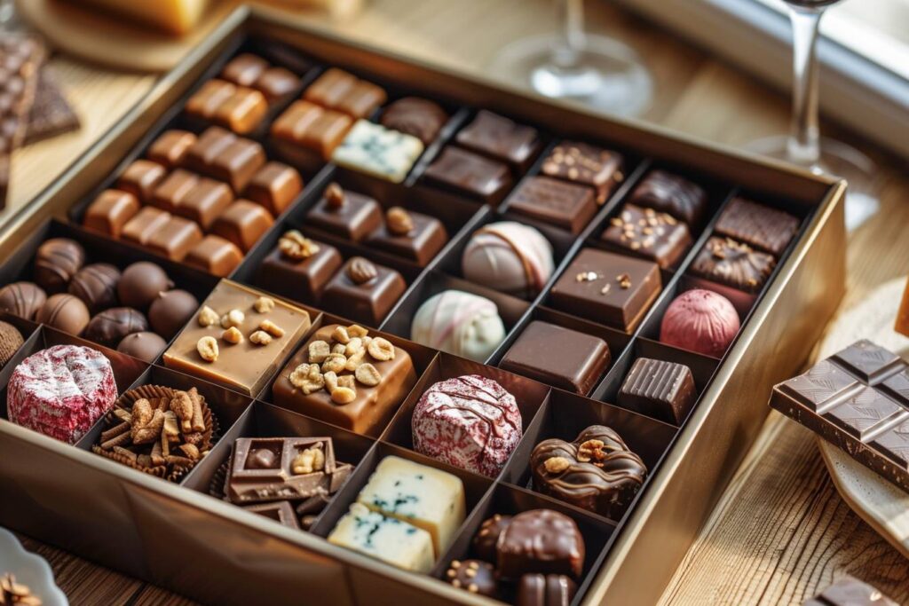 box gourmande : coffret de vin et charcuterie prêt à être dégusté