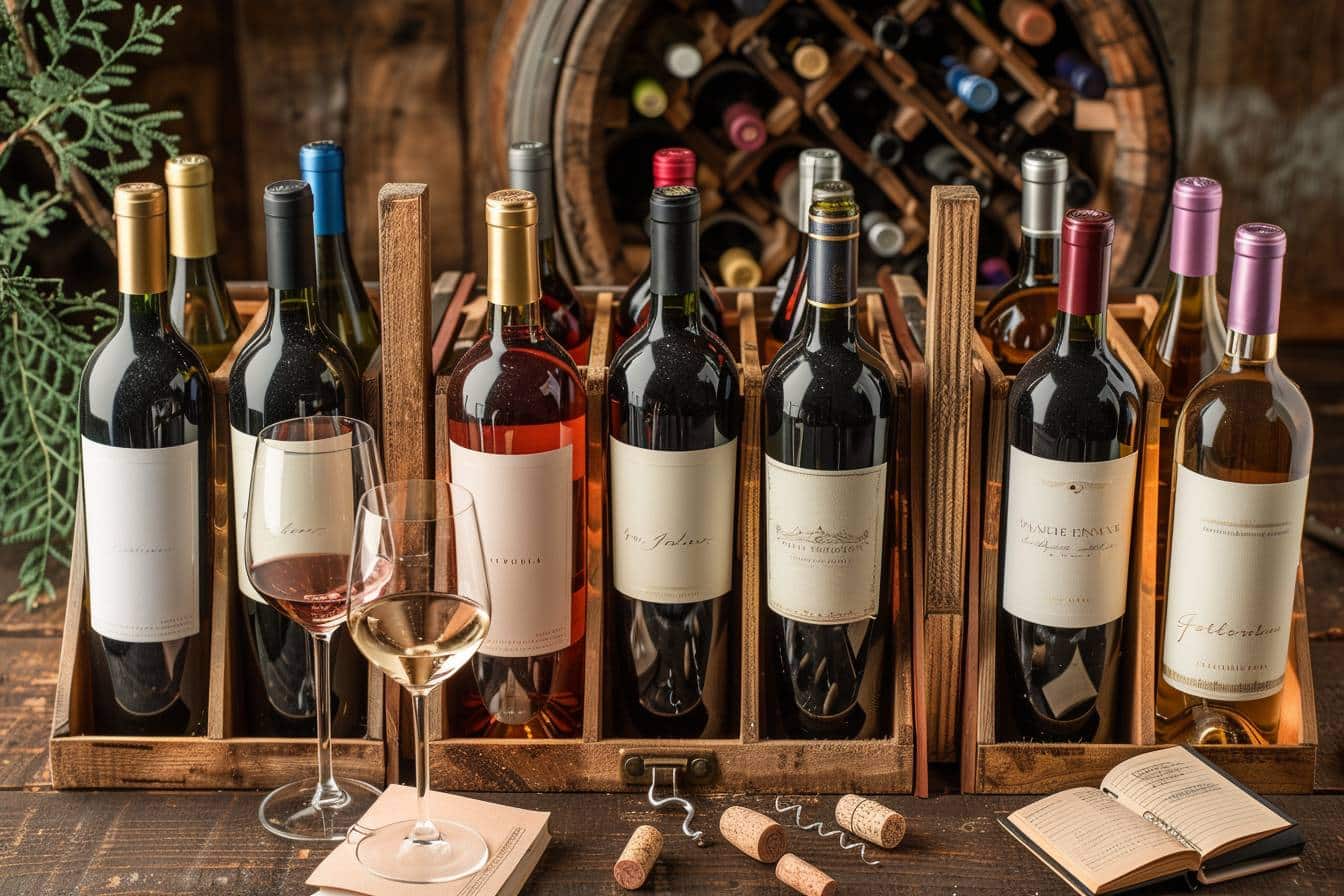 wine box : sélection variée de bouteilles de vin