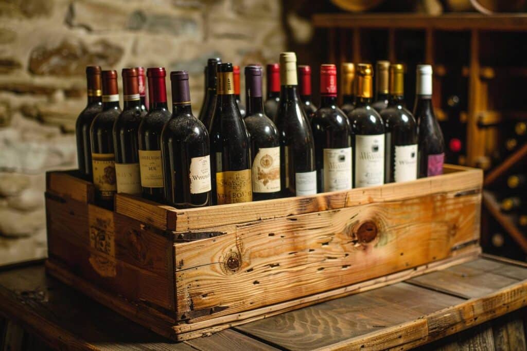 wine box : sélection de bouteilles de vin dans une box élégante