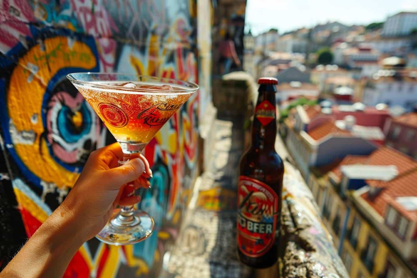 martini et bière Portugal : cocktail innovant mélangeant martini et bière