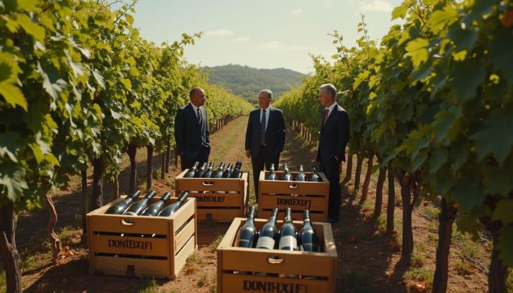 exportation de vin : étiquette de bouteille de vin avec mentions obligatoires