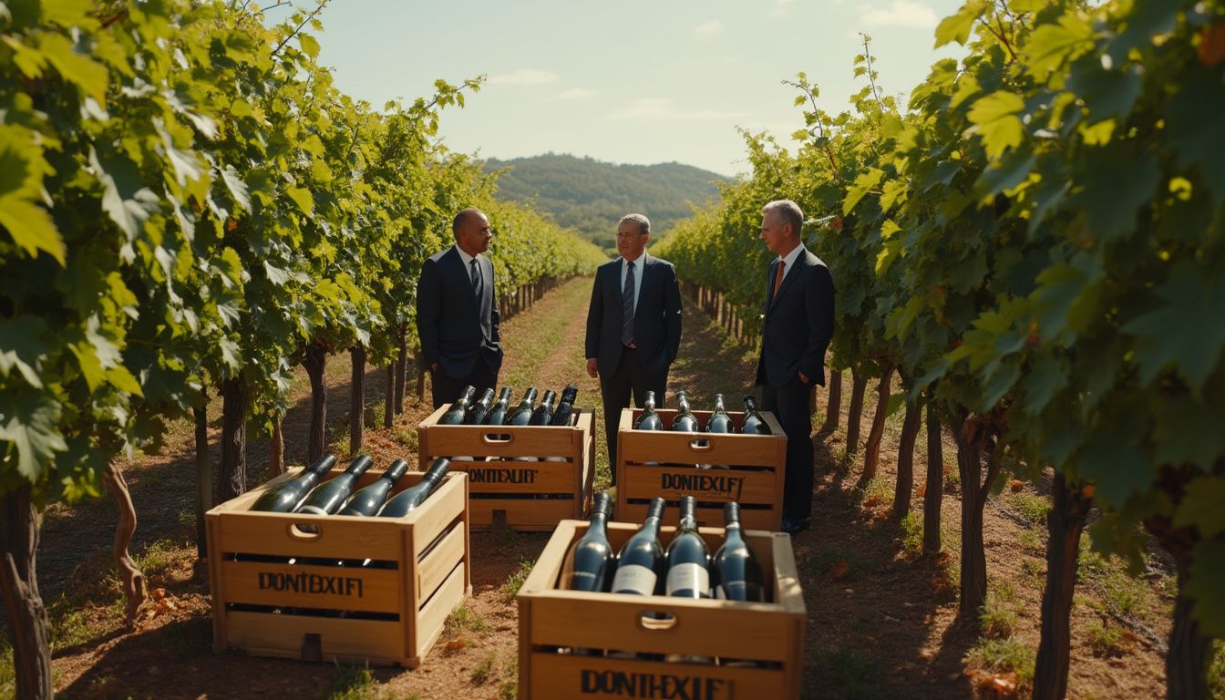exportation de vin : étiquette de bouteille de vin avec mentions obligatoires