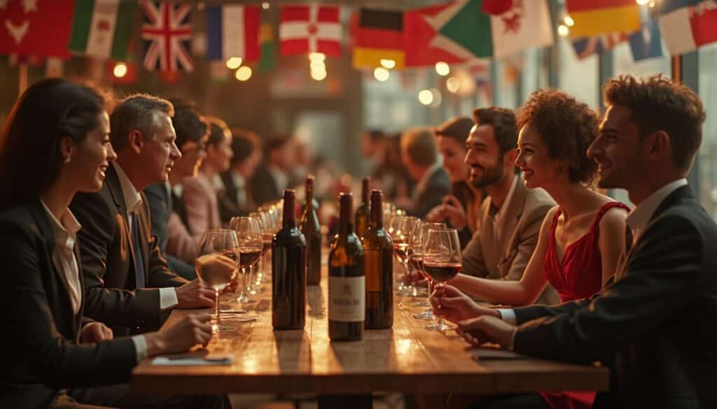 consommation de vin : carte illustrant la croissance de la consommation de vin en Chine, Inde, Brésil et Nigeria