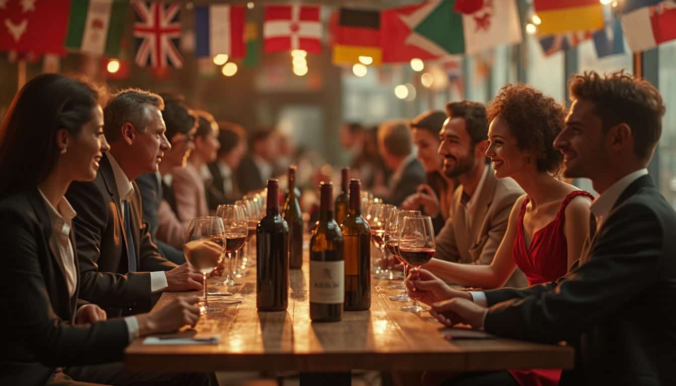 consommation de vin : carte illustrant la croissance de la consommation de vin en Chine, Inde, Brésil et Nigeria