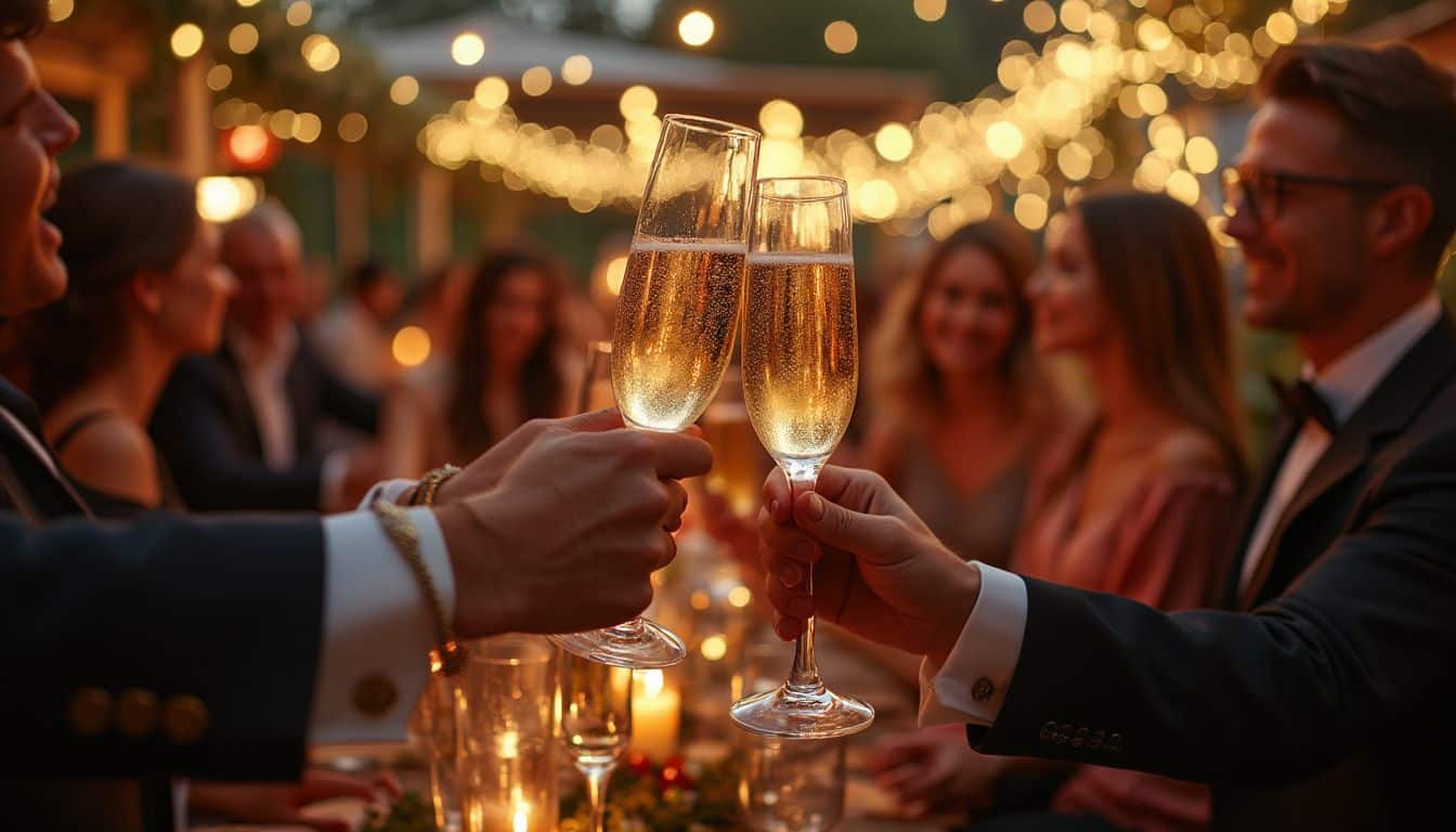 festivals du champagne : scène de dégustation de champagne lors d'un festival en Champagne, France
