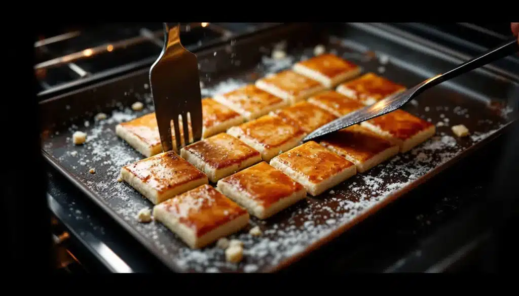 démoulage tuile salée : tuiles salées croustillantes prêtes à être démoulées