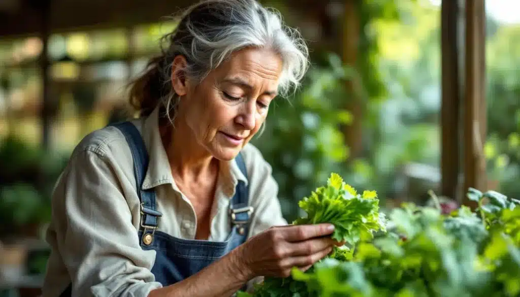 salade montée : salade en train de pousser avec des graines visibles