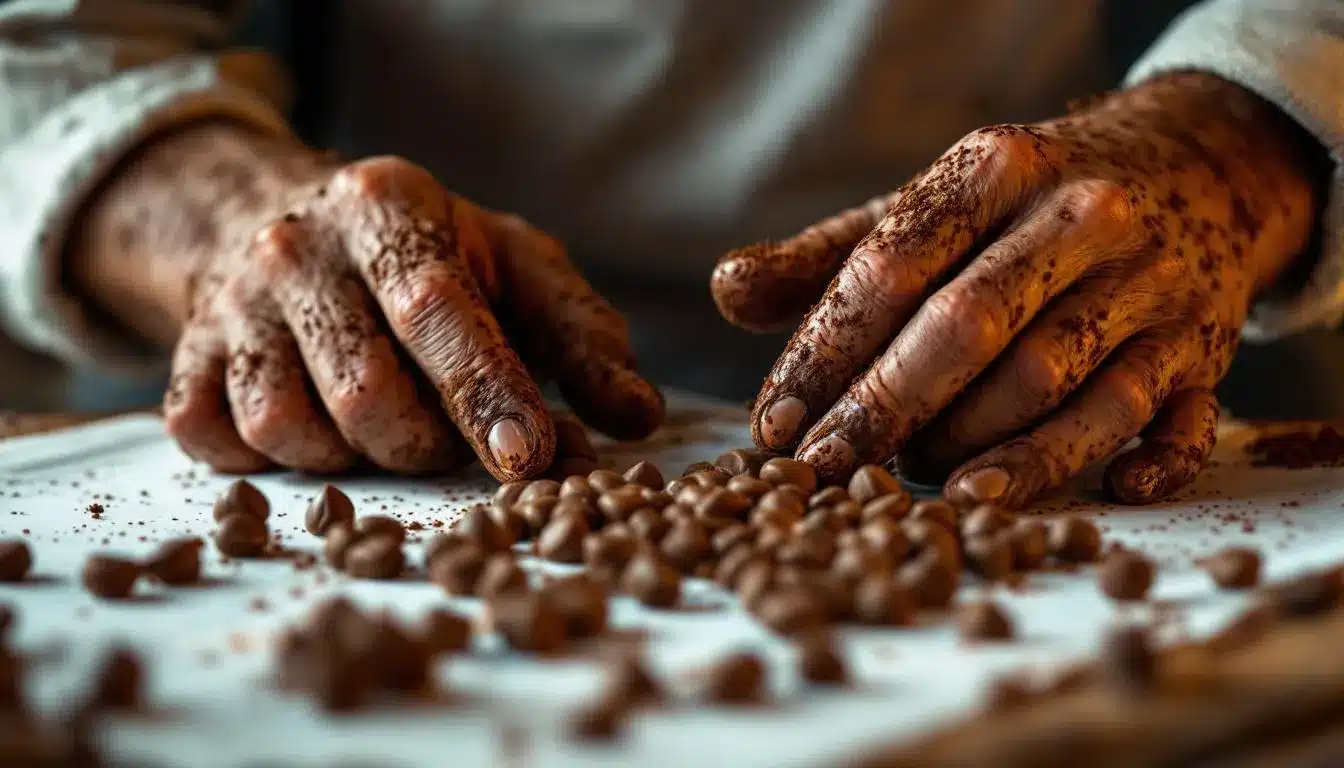 truffes au chocolat : assortiment de truffes au chocolat artisanal