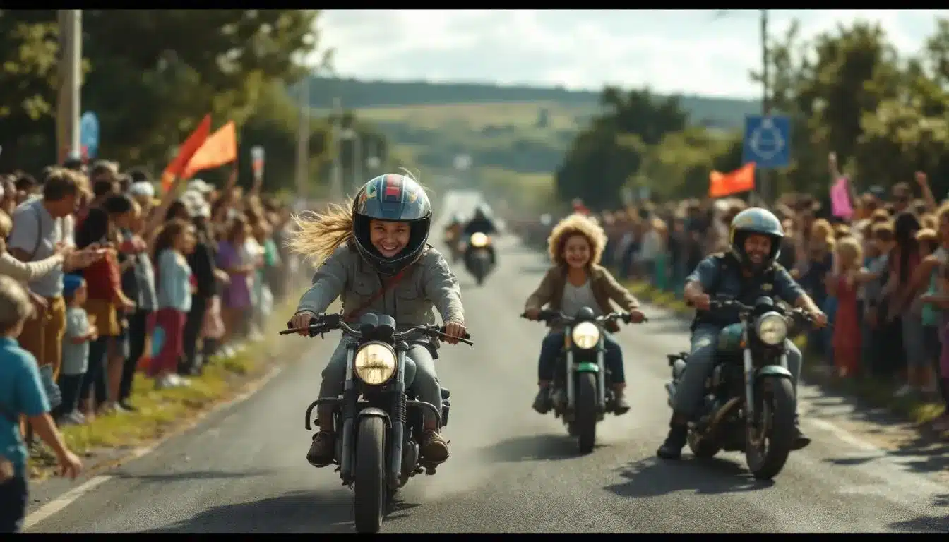Tourist Trophy 2025 : motos sur la ligne de départ de la célèbre course sur l'île de Man