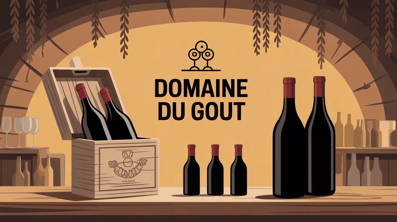 Box degustation vin avec vinottes et bouteilles