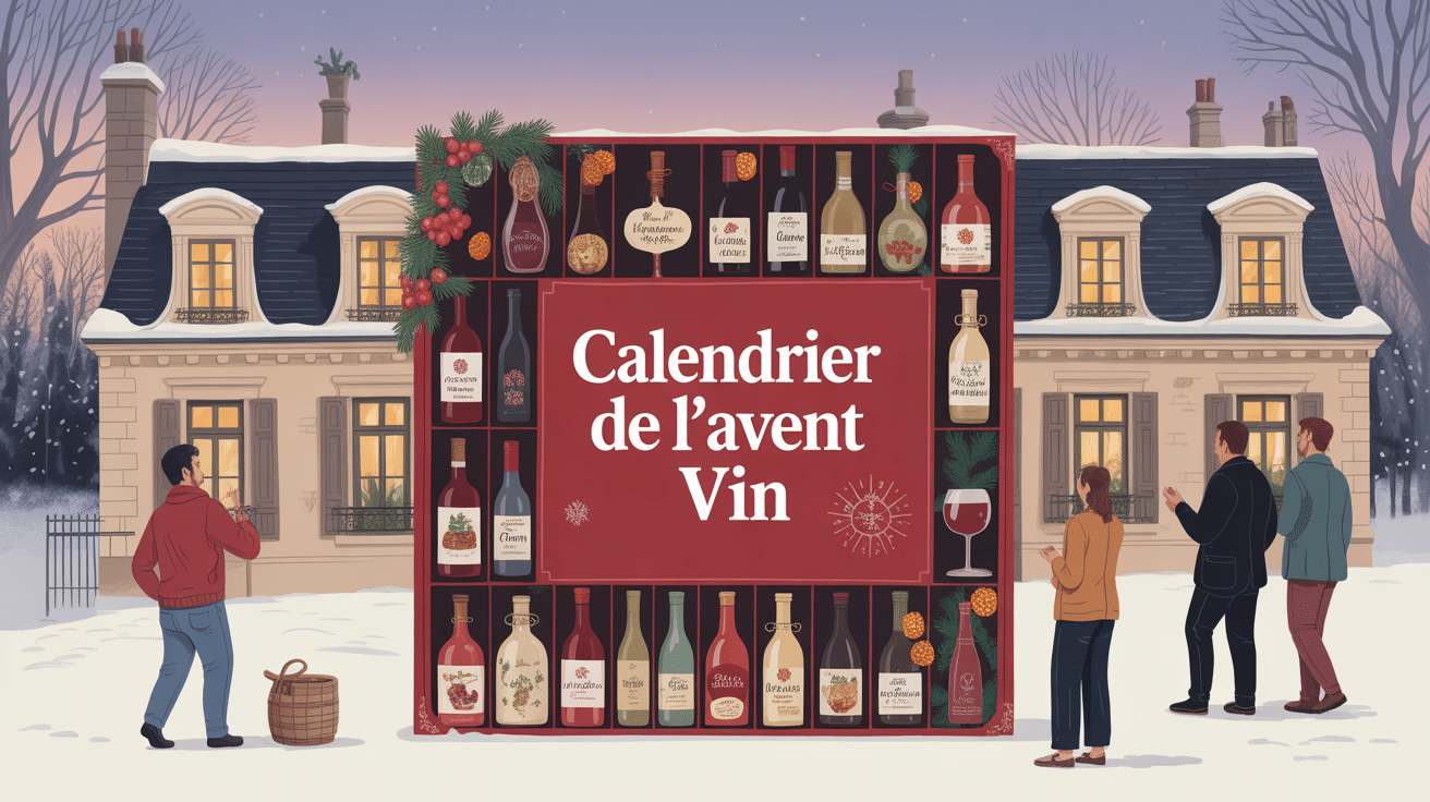 calendrier de l'avent vin maison française hiver