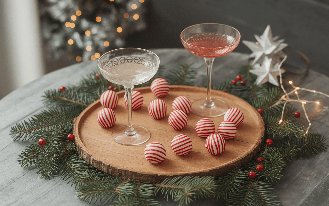 Verres Candy Cane Spritzer décorés Noël