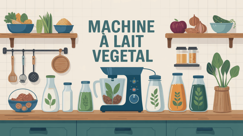 machine lait vegetal dans une cuisine ensoleillee