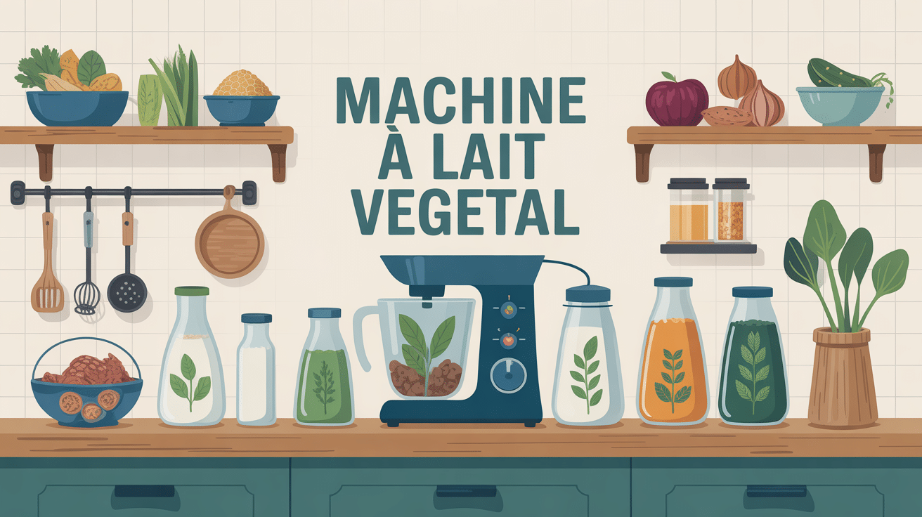 machine lait vegetal dans une cuisine ensoleillee