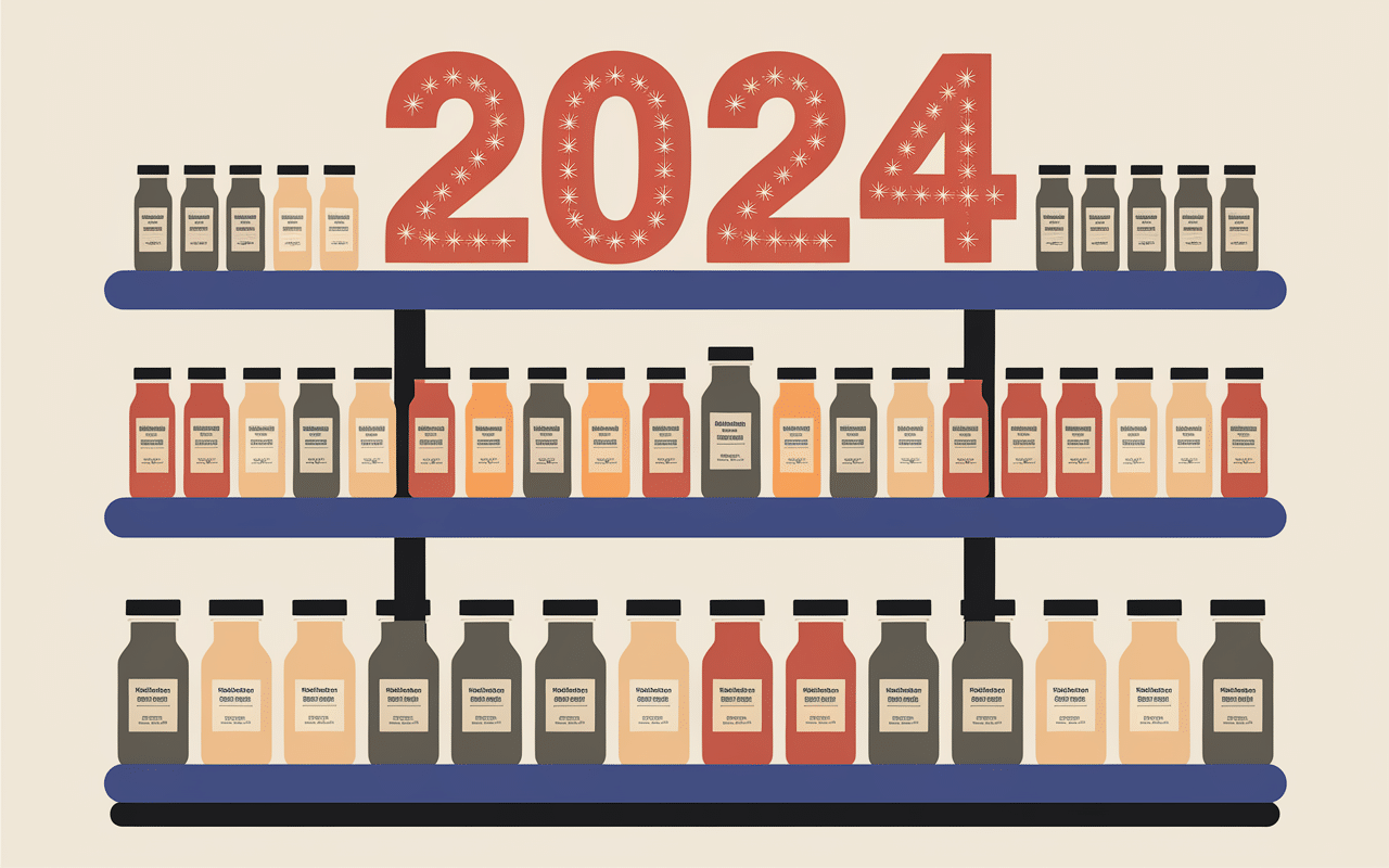 Etagere supermarche selection marques boissons gazeuses 2024