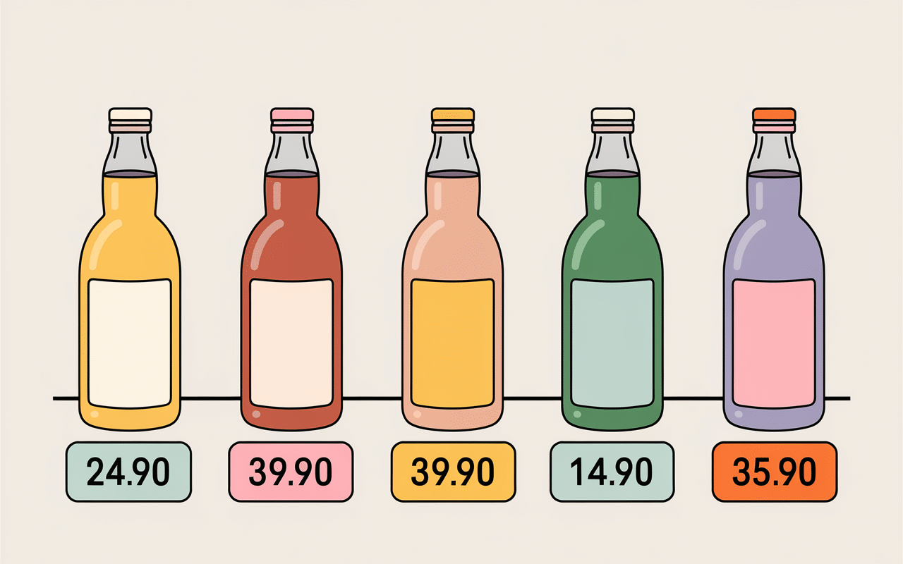 tableau dessin prix tequila par catégorie