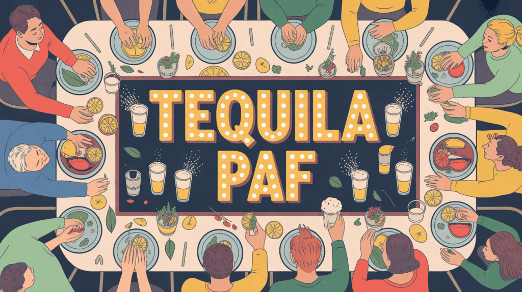 illustration soirée tequila paf table festive ingrédients mousse