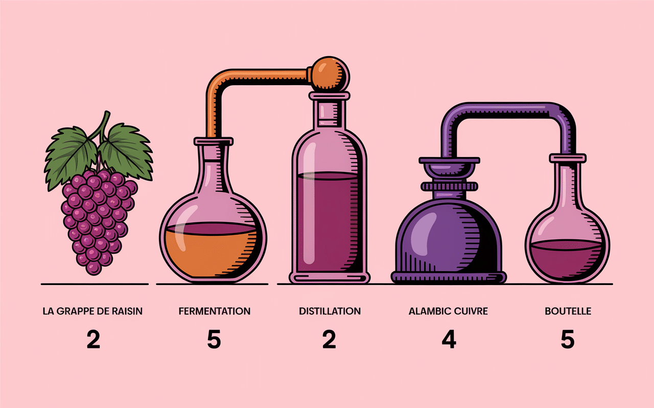 etapes fabrication vodka premium de raisin à la bouteille