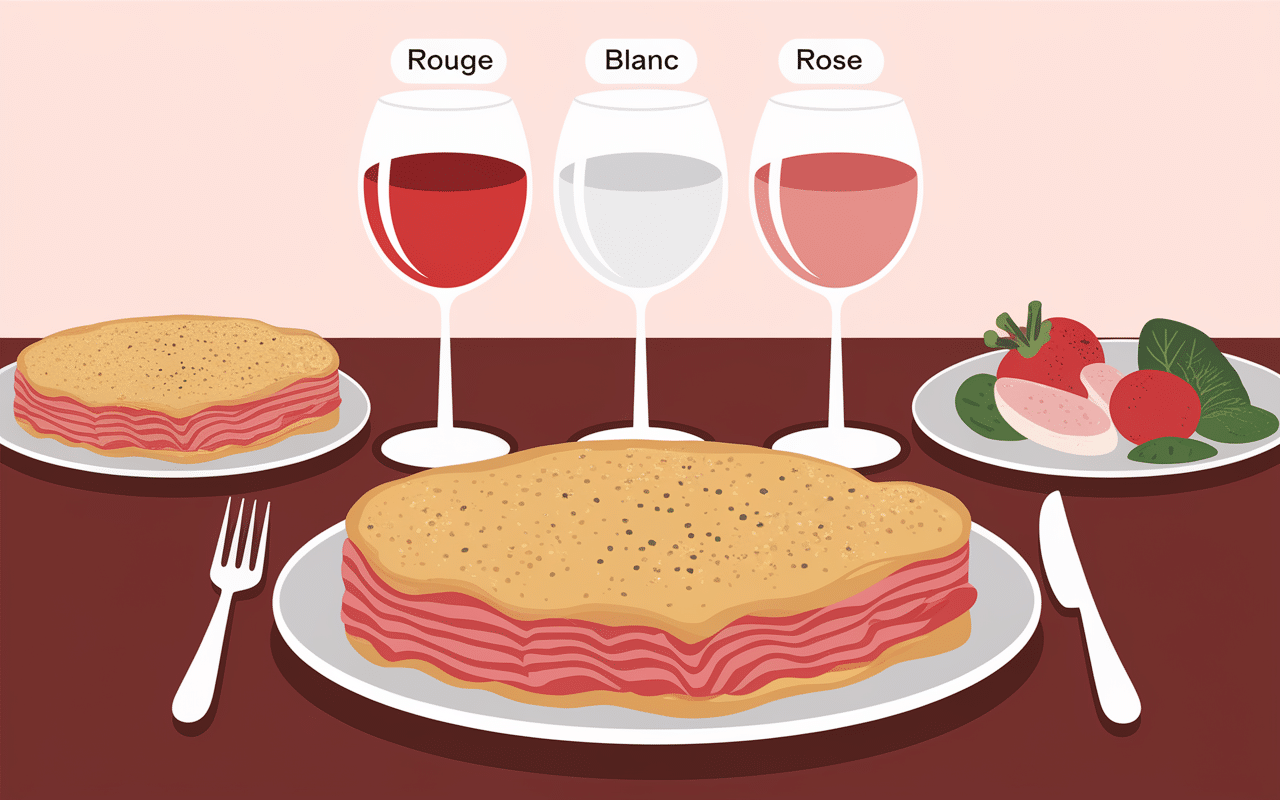 Trois lasagnes et verres de vin sur table