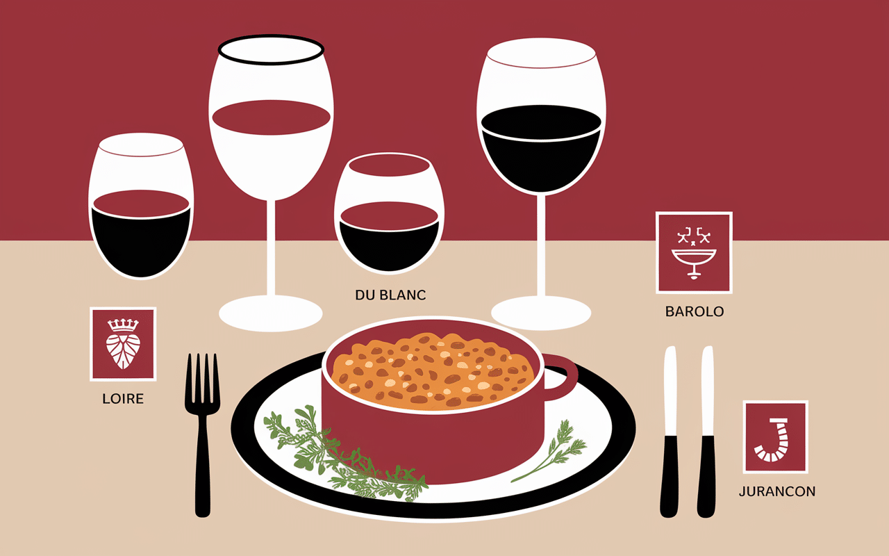 verres vin loire jurancon barolo cassoulet leger