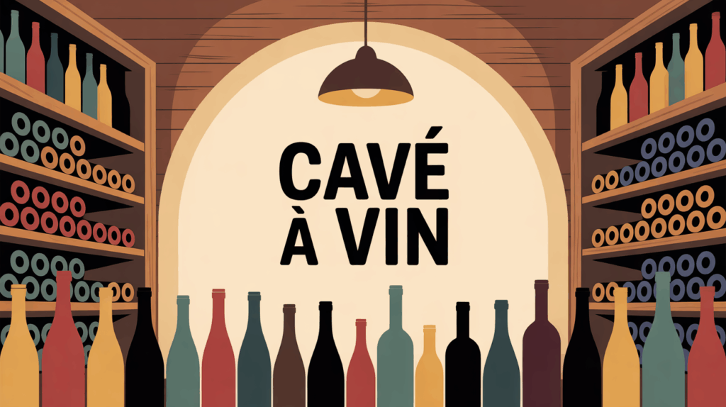 Illustration cave à vin élégante rangée bouteilles lumière tamisée