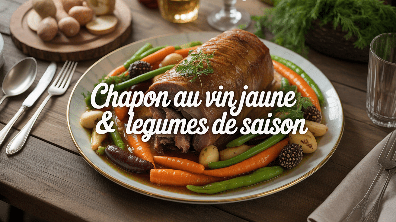 Quels légumes accorder avec un chapon au vin jaune pour un repas festif