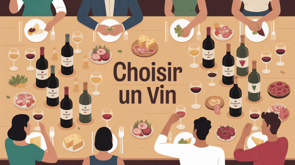 Grande table ambiance conviviale vin partage