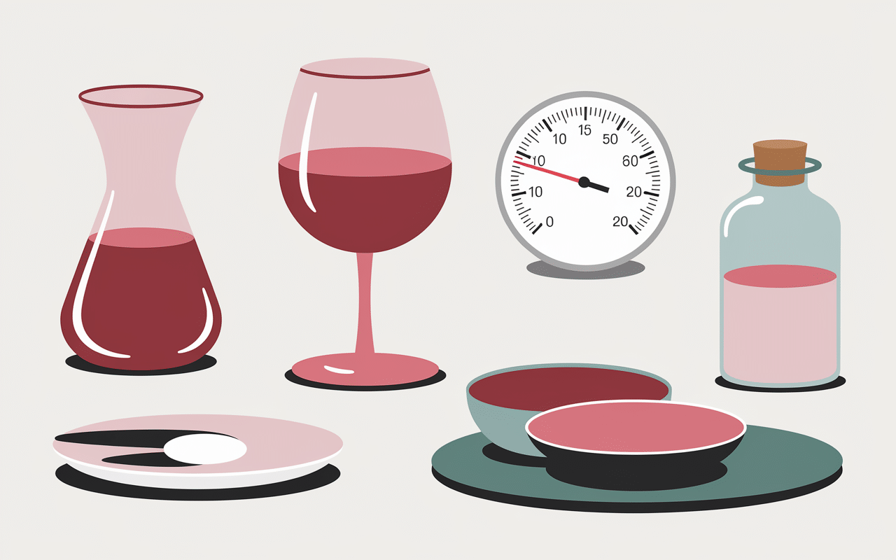 Verres tulipe vin température carafe couscous