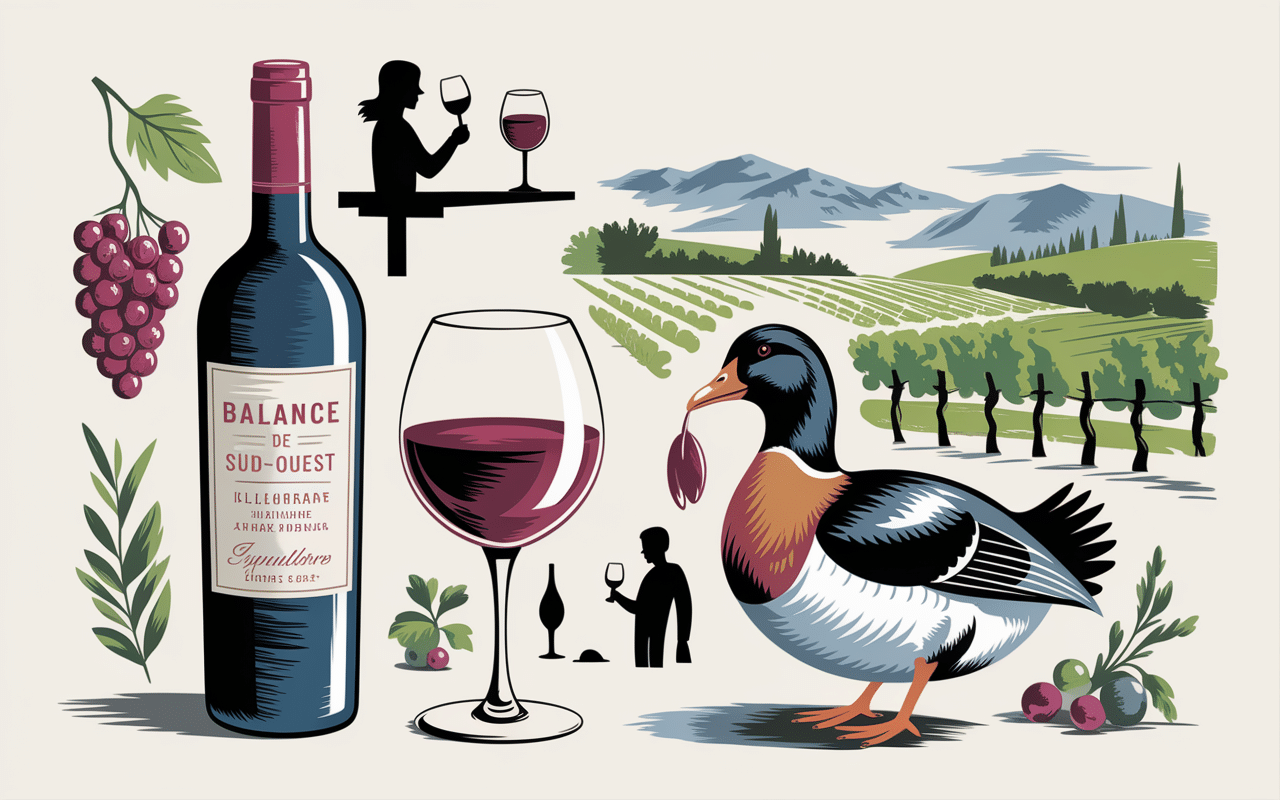 canard confit, balance tanins acidite, vin rouge sud-ouest