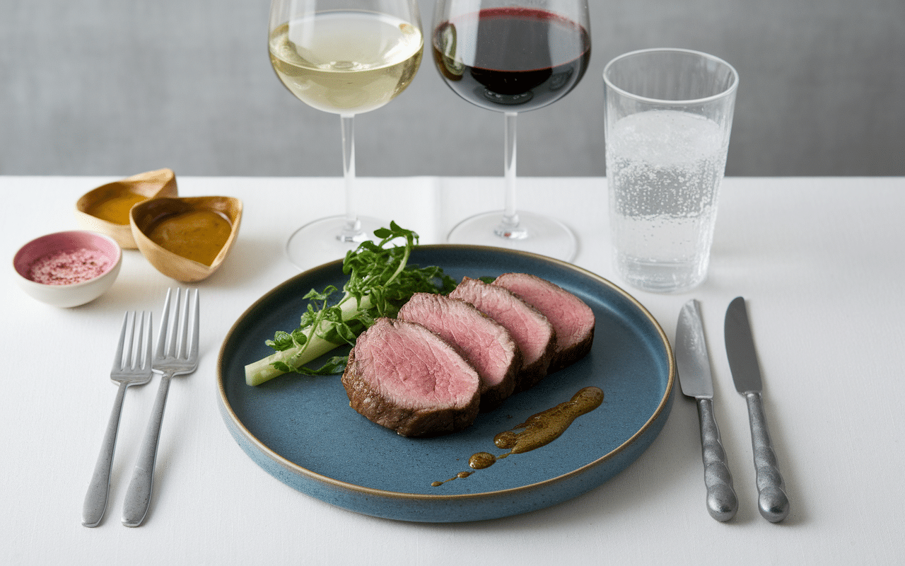 filet mignon de porc verres de vin accords mets vins