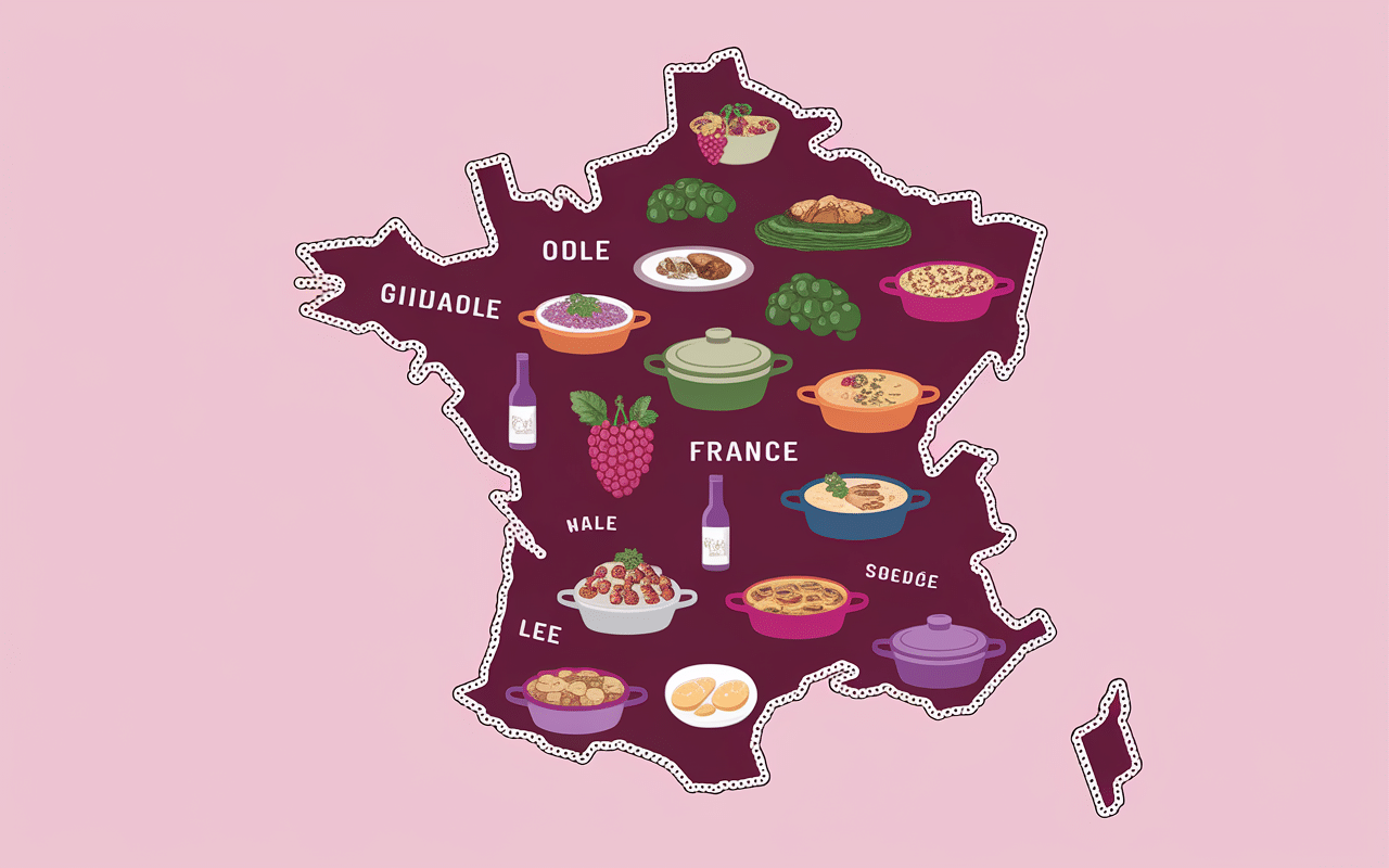 Carte Sud France vins daube région