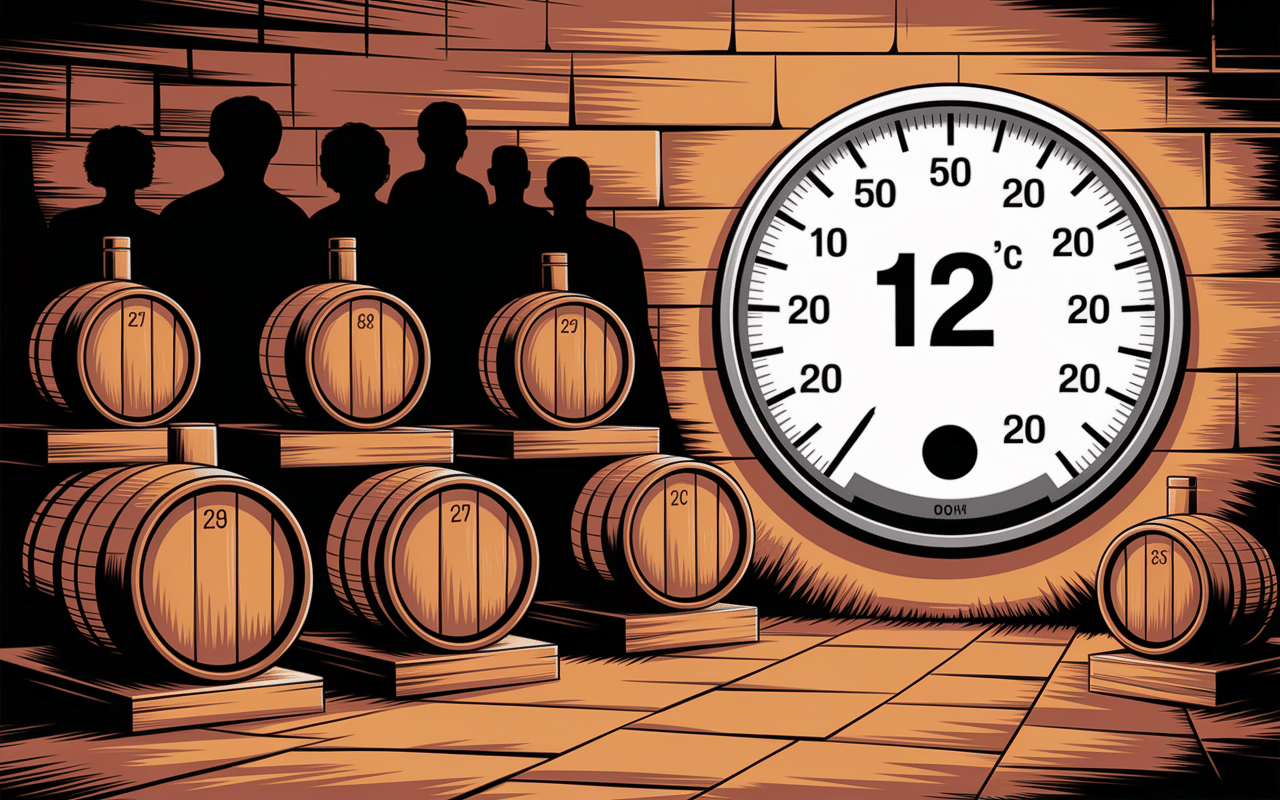 cave souterraine bouteilles thermometre 12c