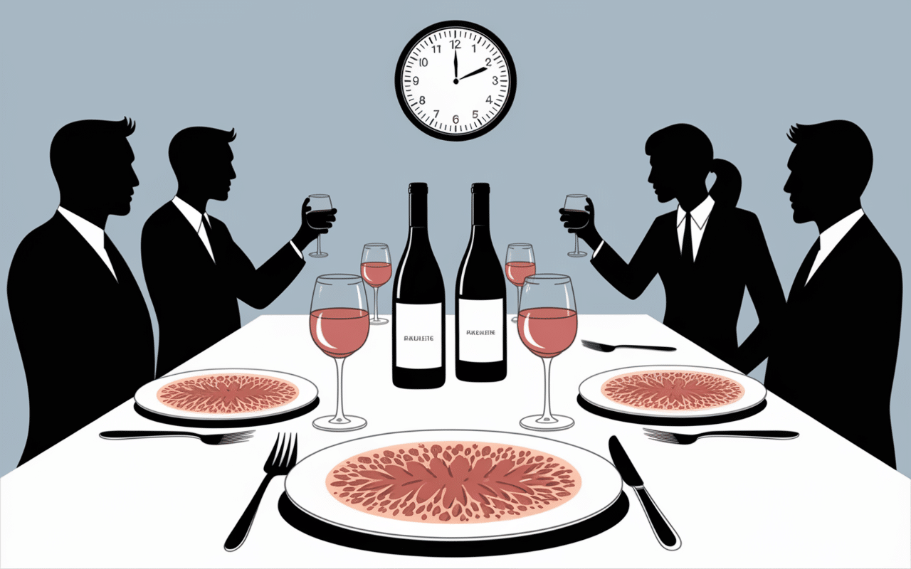 table bouchee a la reine avec bouteilles de vin blanc
