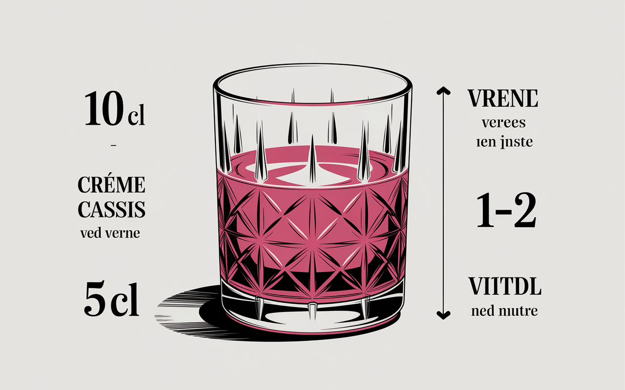 proportions vin blanc pour kir recette cassis verre cocktail 10cl 2cl