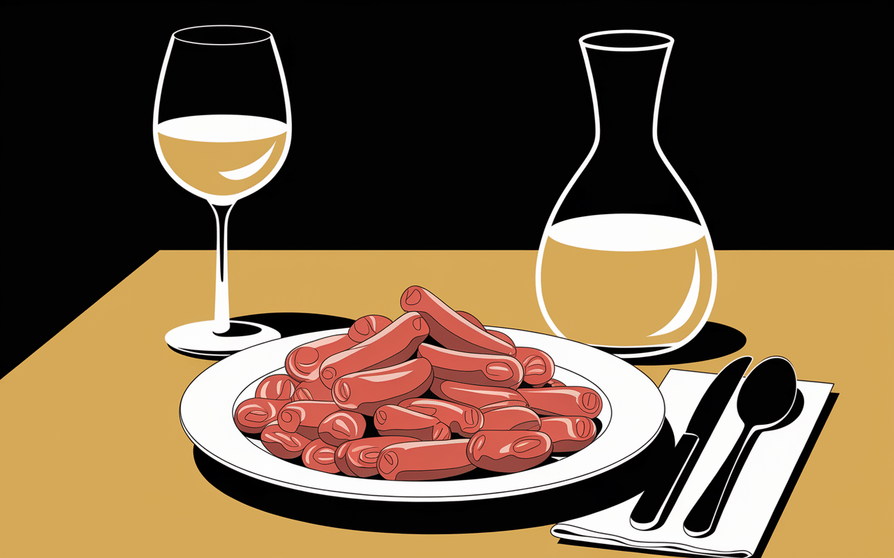 Assiette de choucroute et vin blanc sec Alsace