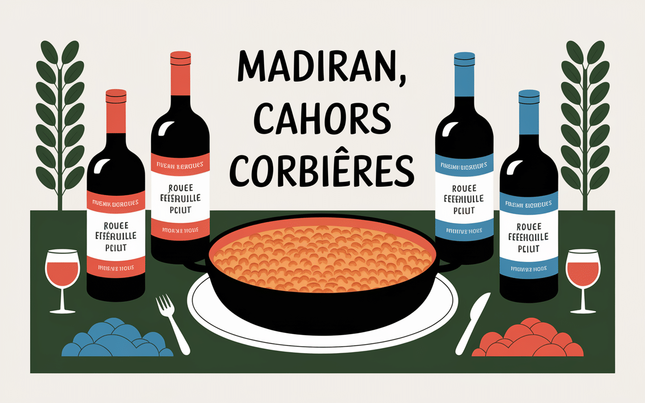 bouteilles madiran cahors corbieres autour cassoulet