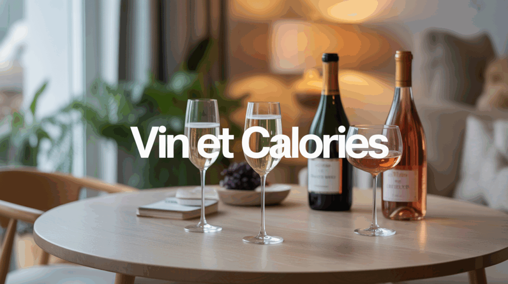 table chic avec verres champagne blanc rosé vin et calories
