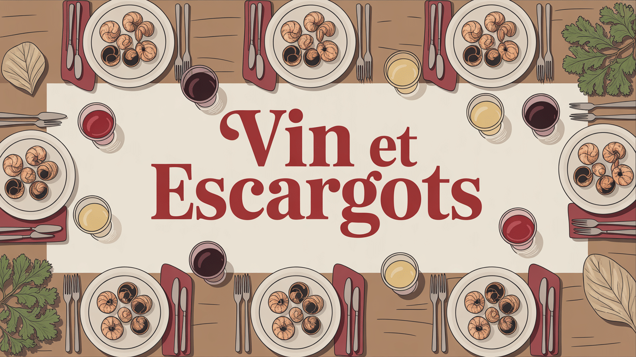 table conviviale escargots et vin