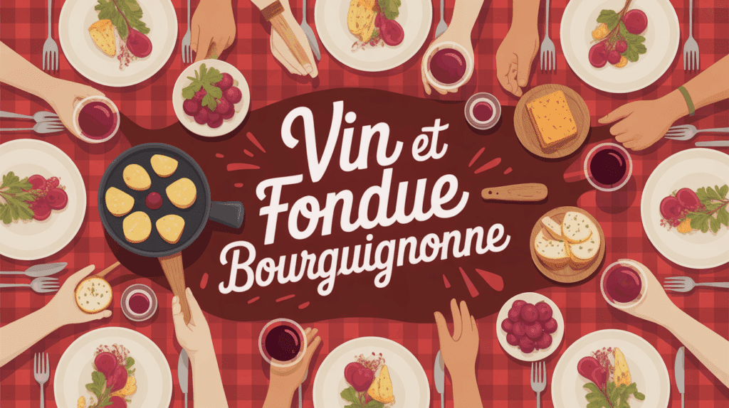 fondue bourguignonne vin rouge blanc ambiance conviviale