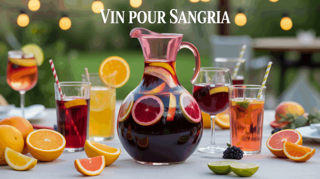 carafe sangria colorée vin pour sangria été