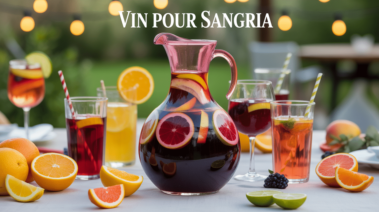 carafe sangria colorée vin pour sangria été