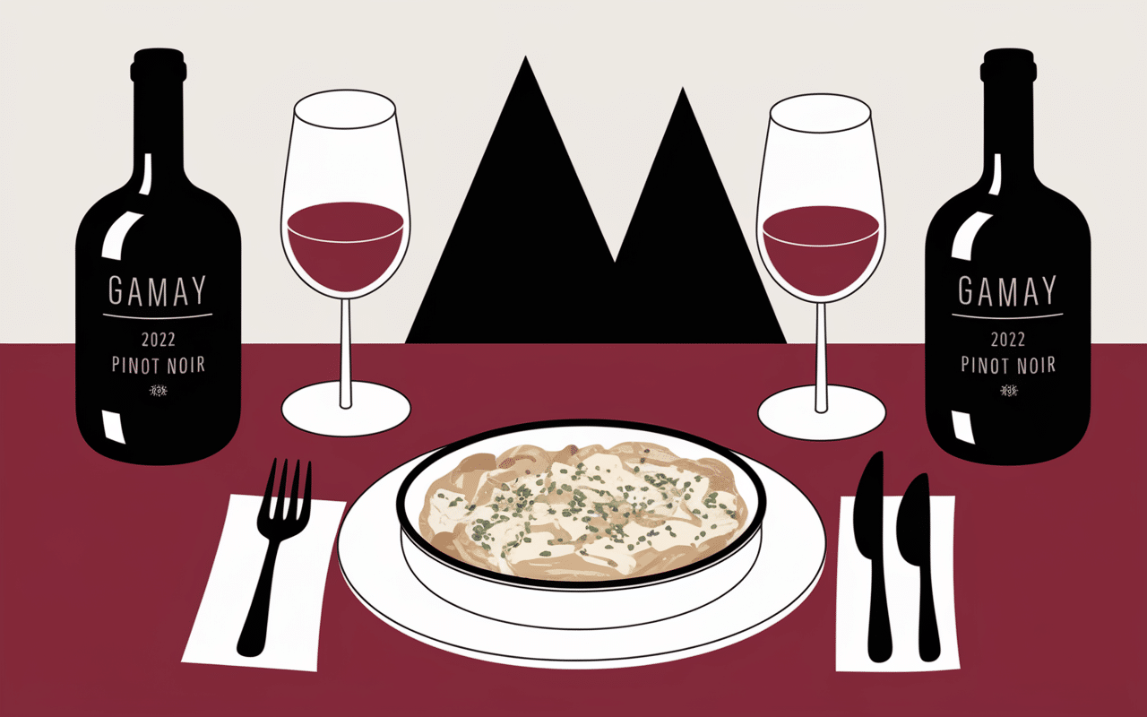 croziflette vin rouge gamay pinot noir accompagne