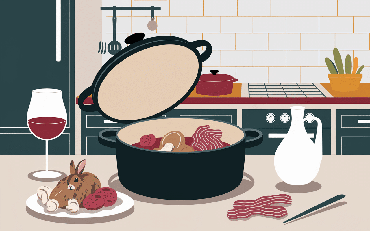 cocotte civet lapin vin rouge cuisine familiale
