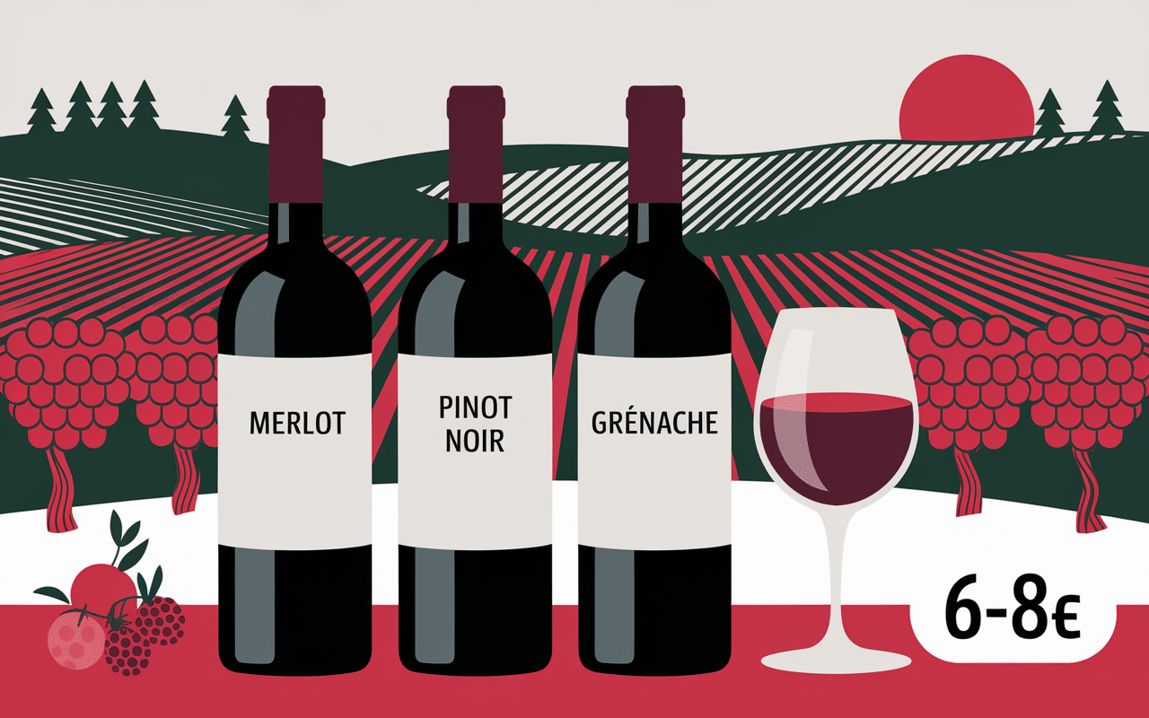 bouteilles de vin rouge merlot pinot noir grenache vin chaud