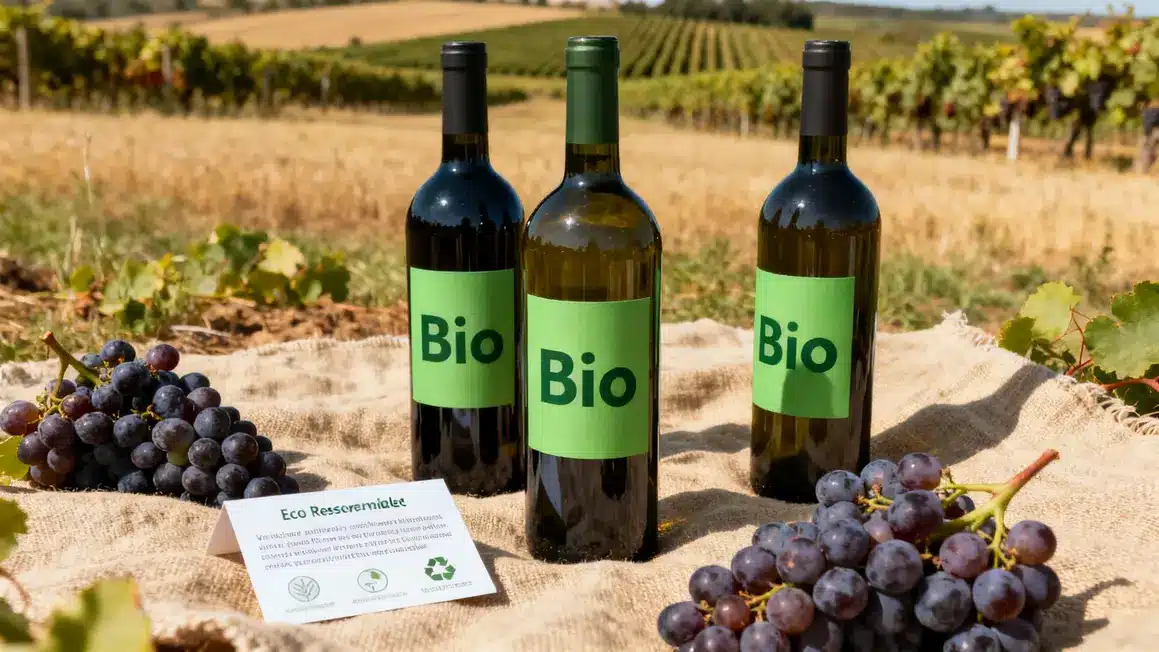 bouteilles de vin bio fête des pères vignoble