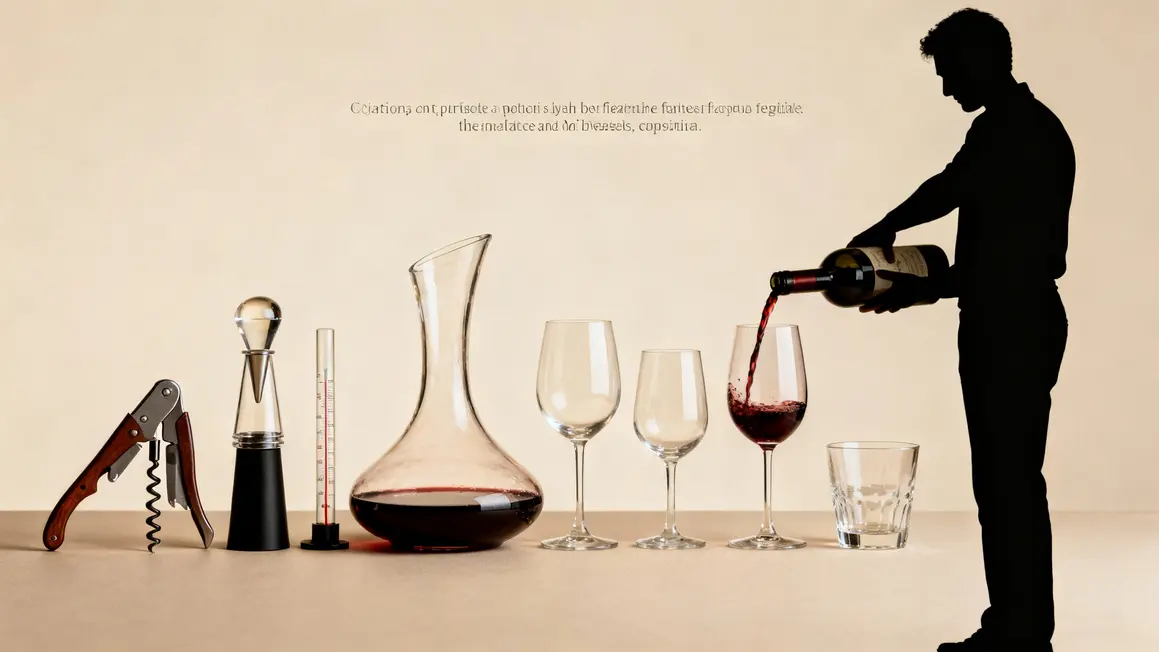 Outils dégustation vin couteau sommelier aérateur carafe thermomètre verres