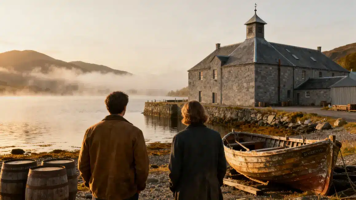 distillerie talisker ancienne au bord du loch