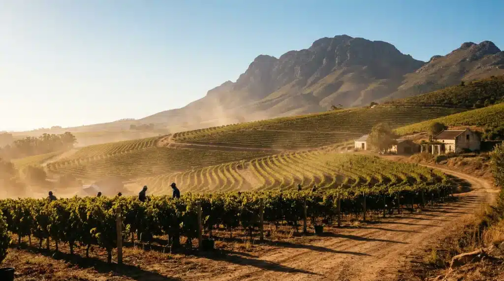 vignobles sud afrique du sud panorama terroir